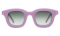 Front view of George Sunglasses in Matte Lilac/Olive Flat Gradient
