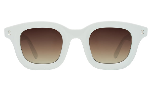 George Sunglasses in White with Brown Flat Gradient