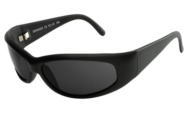 Granada Sunglasses Side Profile in Matte Black