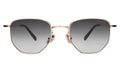 Front view of Hunter Sunglasses in Rose Gold/Grey Gradient