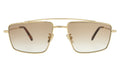 Front view of Jane Sunglasses in Gold/Taupe Gradient