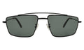 Front view of Jane Sunglasses in Matte Black/Olive