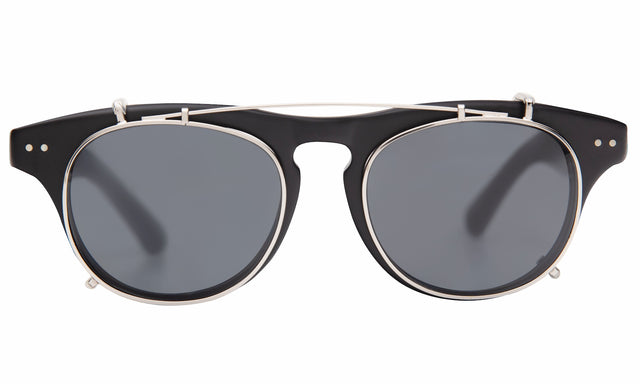 The Lenox Optical in Black Silver with Grey