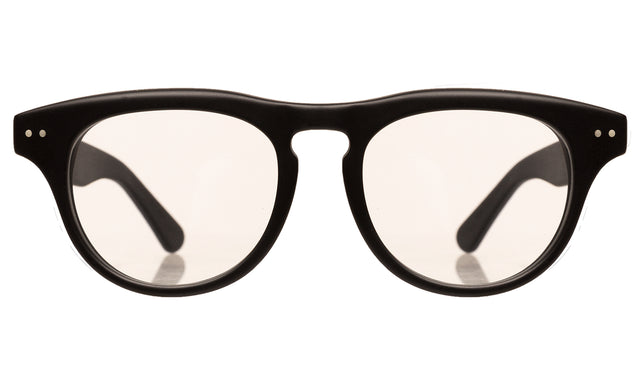 Lenox Optical front view in Matte Black Optical
