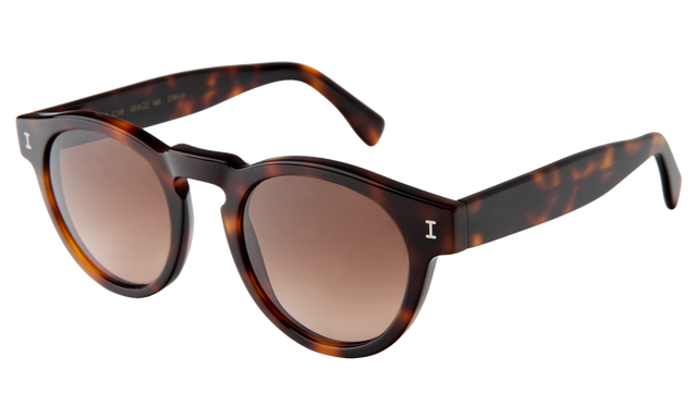 Leonard Sunglasses Side Profile in Havana / Brown Gradient