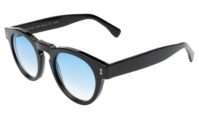 Leonard Sunglasses side view in Black / Blue Gradient See Through