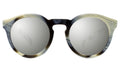 Front view of Leonard II Sunglasses in Horn/Silver Mirror
