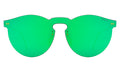 Front view of Leonard Mask Sunglasses in Emerald/Emerald