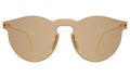 Front view of Leonard Mask Sunglasses in Gold/Gold