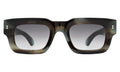 Front view of Lewis Sunglasses in Black Jade/Grey Flat Gradient