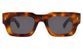 Front view of Lewis Sunglasses in Havana/Grey Flat