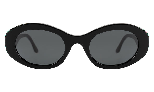 Luna Sunglasses in Black with Grey Flat