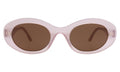 Front view of Luna Sunglasses in Thistle/Brown Flat