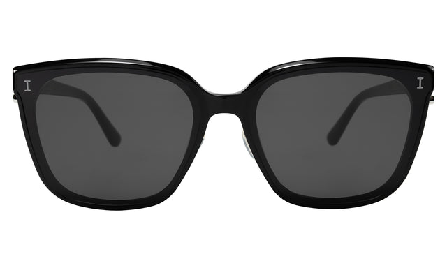 Mallorca Sunglasses in Black with Grey Flat
