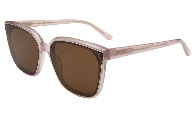 Mallorca Sunglasses Side Profile in Thistle / Brown Flat