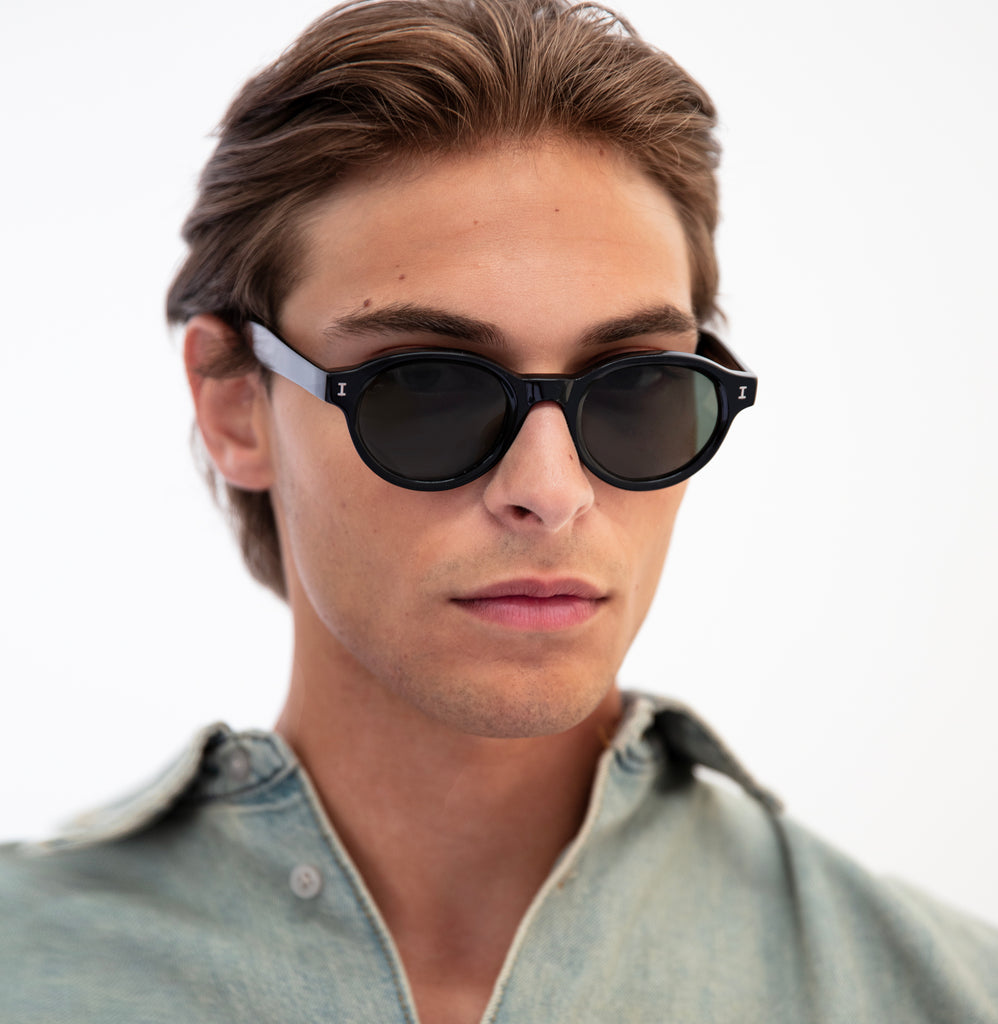 Clear Champagne Square Acetate Sunglasses Online - Full-Rim - Powerful - 1.6 Basic Tint Lenses