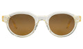 Front view of Medellin Sunglasses in Champagne/Brown