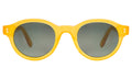 Front view of Medellin Sunglasses in Honey Gold/Olive
