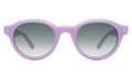 Front view of Medellin Sunglasses in Matte Lilac/Olive Gradient