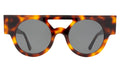 Front view of Meyer (15 Year Anniversary) Sunglasses in Havana/Grey Flat
