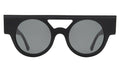 Front view of Meyer (15 Year Anniversary) Sunglasses in Matte Black/Grey Flat
