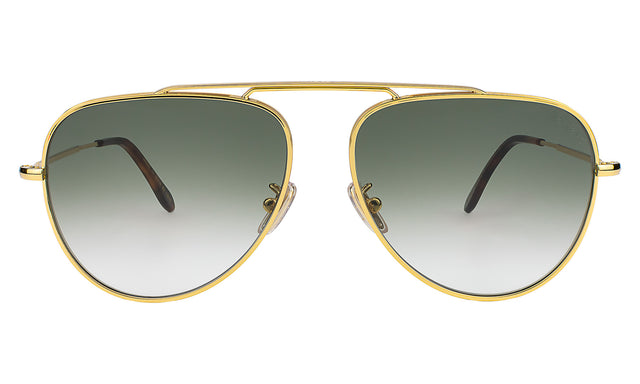Naxos 58 Sunglasses in Gold with Olive Flat Gradient