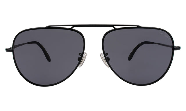 Naxos 58 Sunglasses in Matte Black with Grey Flat