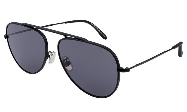 Naxos 58 Sunglasses Side Profile in Matte Black / Grey Flat