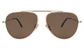 Front view of Naxos 58 Sunglasses in Rose Gold/Brown Flat