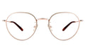 Front view of Oxford 52 Optical in Linen/Rose Gold/Optical