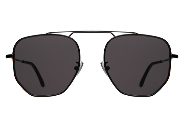 Patmos 58 Sunglasses in Black with Grey Flat