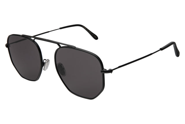 Patmos 58 Sunglasses Side Profile in Black / Grey Flat