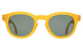 Front view of PopUp Bagels x illesteva Sunglasses in Matte Honey Gold/Olive
