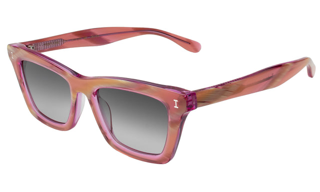 Portugal Sunglasses Side Profile in Monte Rosa / Grey Flat Gradient