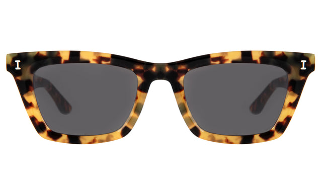 Portugal Sunglasses in Tortoise with Grey Flat