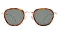 Front view of Prince Tate Sunglasses in Havana/Rose Gold/Grey Flat