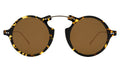 Front view of Roma II Sunglasses in Flame/Gold/Brown Flat