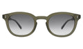 Front view of Slope Sunglasses in Olive/Grey Gradient