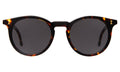 Front view of Sterling Sunglasses in Star Tortoise/Grey Flat