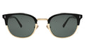 Front view of Stockholm Sunglasses in Black/Gold/Olive