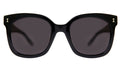 Front view of Valencia Sunglasses in Black/Grey
