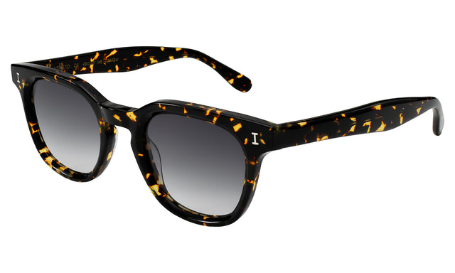 Veneto Sunglasses Side Profile in Flame / Grey Flat Gradient