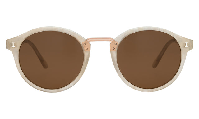 Village Sunglasses in Bone/Rose Gold with Brown