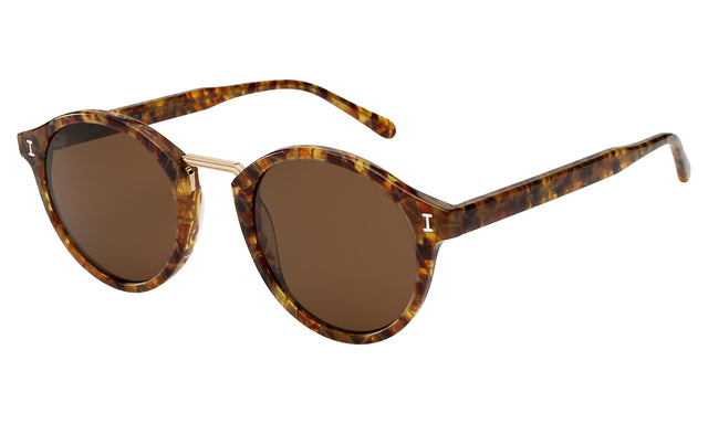 Village Sunglasses Side Profile in Pecan/Gold / Brown