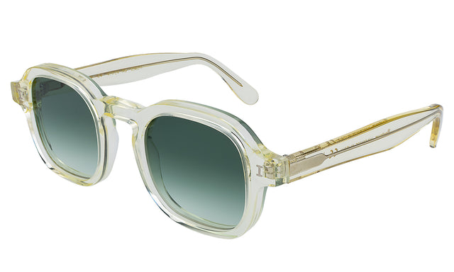 Washington Sunglasses Side Profile in Champagne / Olive Flat Gradient