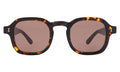 Front view of Washington Sunglasses in Star Tortoise/Brown Flat