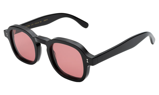 Washington Sunglasses side view in Black / Bordeaux Flat See Through