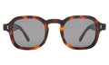 Front view of Washington Sunglasses in Havana/Grey Flat