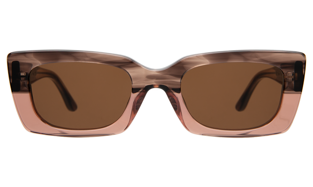 Wilson Sunglasses in Dusty Peach with Brown Flat