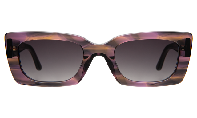 Wilson Sunglasses in Purple Aurora with Grey Flat Gradient